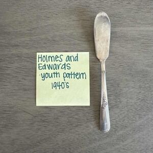 Holmes &‎ Edwards Youth Pattern 1940s Silverplate Butter Spreader Knife